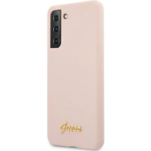 Kup Etui Guess GUHCS21MLSLMGLP Samsung Galaxy S21+ Plus różowy/pink hardcase Silicone Script Metal Logo - GUE950PNK - {ean13} - Sklep Home Screen