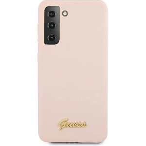 Kup Etui Guess GUHCS21MLSLMGLP Samsung Galaxy S21+ Plus różowy/pink hardcase Silicone Script Metal Logo - GUE950PNK - {ean13} - Sklep Home Screen