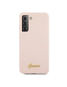 Buy Guess GUHCS21MLSLMGLP Samsung Galaxy S21+ Plus pink hardcase Silicone Script Metal Logo - GUE950PNK - {ean13} - Home Screen Store Europe