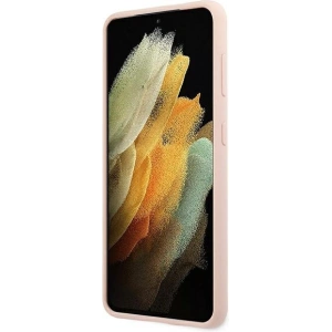 Kup Etui Guess GUHCS21MLSLMGLP Samsung Galaxy S21+ Plus różowy/pink hardcase Silicone Script Metal Logo - GUE950PNK - {ean13} - Sklep Home Screen