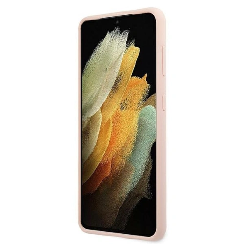 Kup Etui Guess GUHCS21MLSLMGLP Samsung Galaxy S21+ Plus różowy/pink hardcase Silicone Script Metal Logo - GUE950PNK - {ean13} - Sklep Home Screen