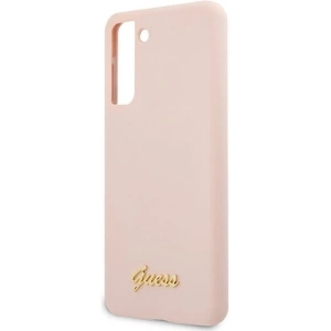 Kup Etui Guess GUHCS21MLSLMGLP Samsung Galaxy S21+ Plus różowy/pink hardcase Silicone Script Metal Logo - GUE950PNK - {ean13} - Sklep Home Screen