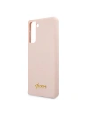 Kup Etui Guess GUHCS21MLSLMGLP Samsung Galaxy S21+ Plus różowy/pink hardcase Silicone Script Metal Logo - GUE950PNK - {ean13} - Sklep Home Screen