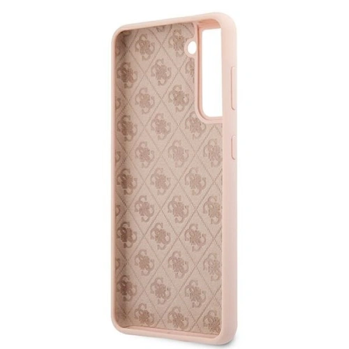 Kup Etui Guess GUHCS21MLSLMGLP Samsung Galaxy S21+ Plus różowy/pink hardcase Silicone Script Metal Logo - GUE950PNK - {ean13} - Sklep Home Screen