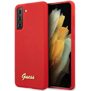 Kup Etui Guess GUHCS21MLSLMGRE Samsung Galaxy S21+ Plus czerwony/red hardcase Silicone Script Metal Logo - GUE951RED - {ean13} - Sklep Home Screen