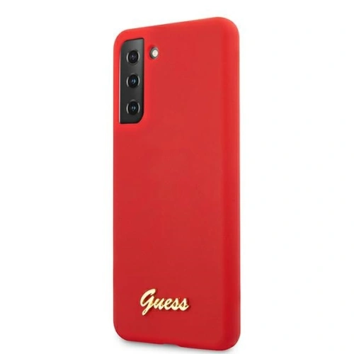 Kup Etui Guess GUHCS21MLSLMGRE Samsung Galaxy S21+ Plus piros/red hardcase szilikon Script fém logó - GUE951RED - {ean13} - Sklep Home Screen