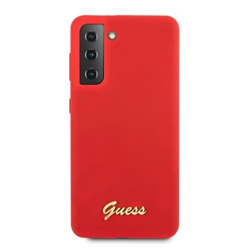 Kup Etui Guess GUHCS21MLSLMGRE Samsung Galaxy S21+ Plus piros/red hardcase szilikon Script fém logó - GUE951RED - {ean13} - Sklep Home Screen