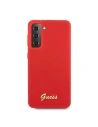 Kup Etui Guess GUHCS21MLSLMGRE Samsung Galaxy S21+ Plus piros/red hardcase szilikon Script fém logó - GUE951RED - {ean13} - Sklep Home Screen