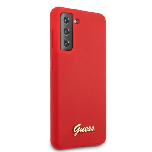 Kup Etui Guess GUHCS21MLSLMGRE Samsung Galaxy S21+ Plus piros/red hardcase szilikon Script fém logó - GUE951RED - {ean13} - Sklep Home Screen