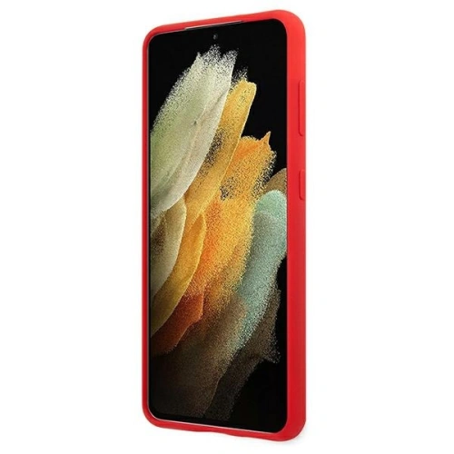 Kup Etui Guess GUHCS21MLSLMGRE Samsung Galaxy S21+ Plus piros/red hardcase szilikon Script fém logó - GUE951RED - {ean13} - Sklep Home Screen