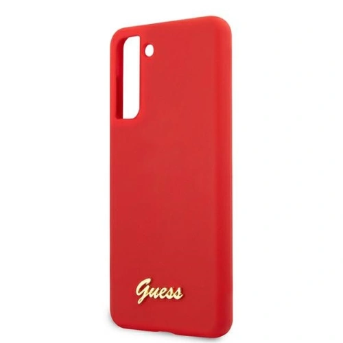 Kup Etui Guess GUHCS21MLSLMGRE Samsung Galaxy S21+ Plus piros/red hardcase szilikon Script fém logó - GUE951RED - {ean13} - Sklep Home Screen
