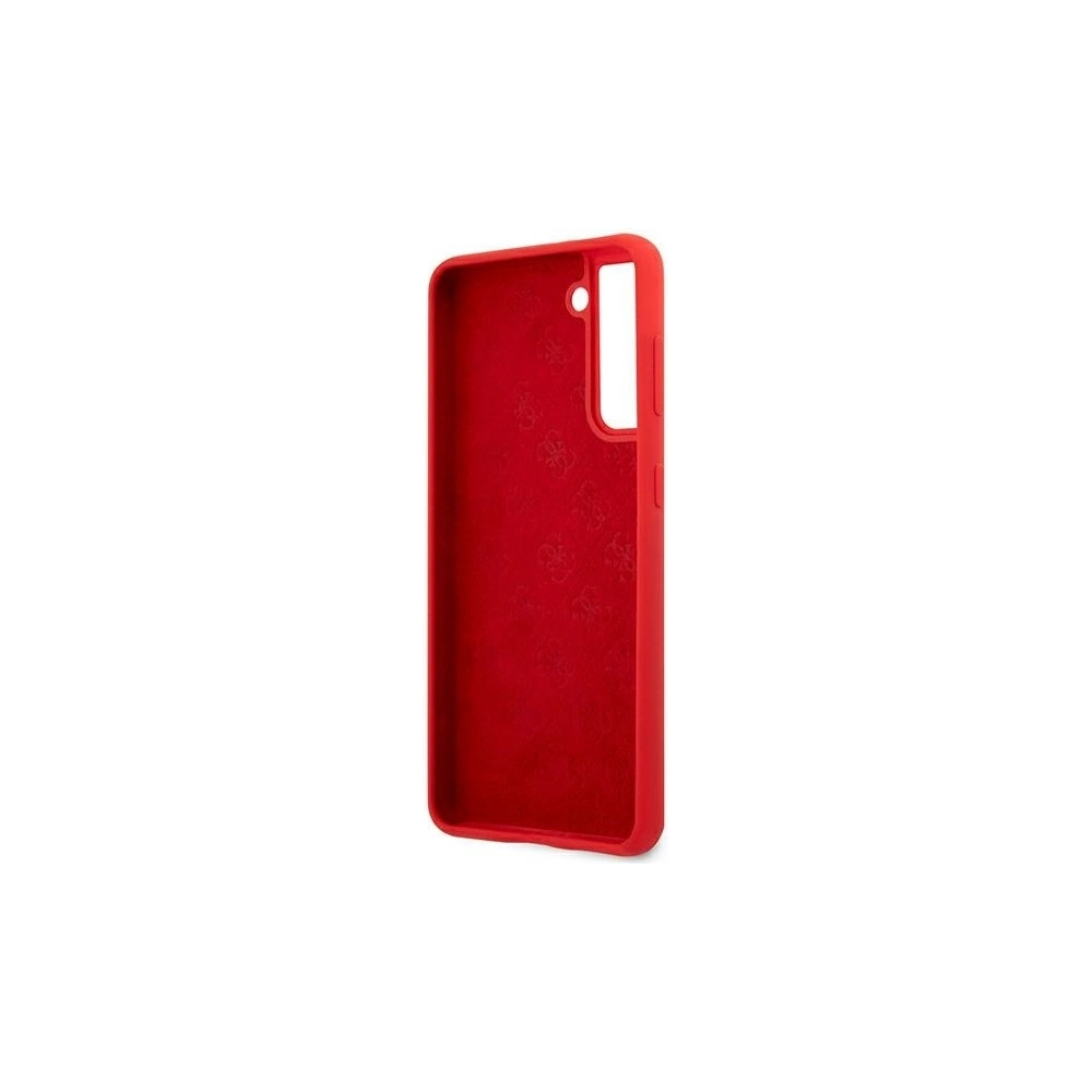 Etui Guess GUHCS21MLSLMGRE Samsung Galaxy S21+ Plus czerwony/red hardcase Silicone Script Metal Logo