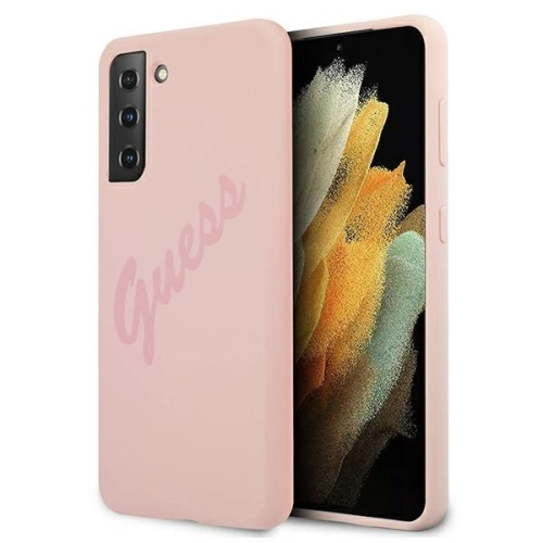 Kup Guess Samsung Gehäuse GUHCS21MLSVSPI Galaxy S21+ Plus rosa/rosa Hartschalengehäuse Script Vintage - GUE953PNK - {ean13} - Sklep Home Screen