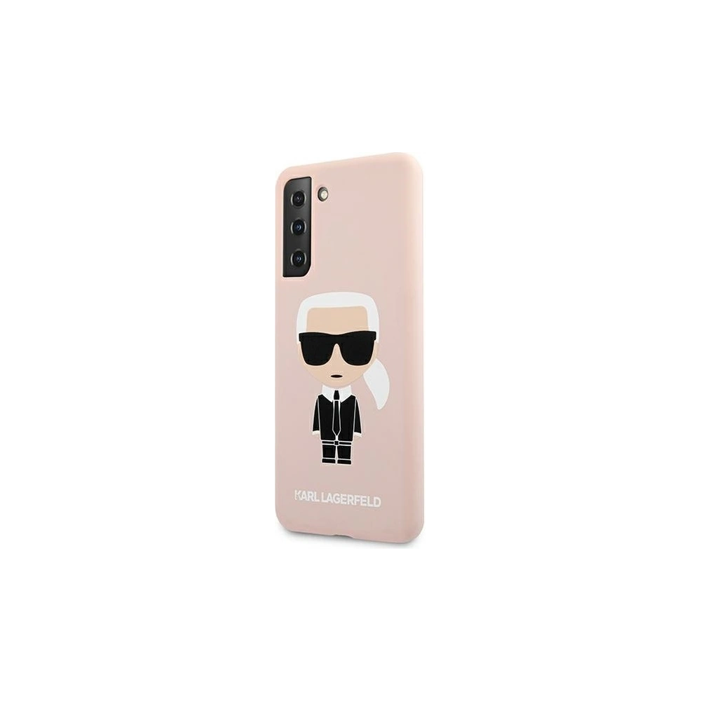 Etui Karl Lagerfeld KLHCS21SSLFKPI Samsung Galaxy S21 hardcase jasnoróżowy/pink Silicone Iconic