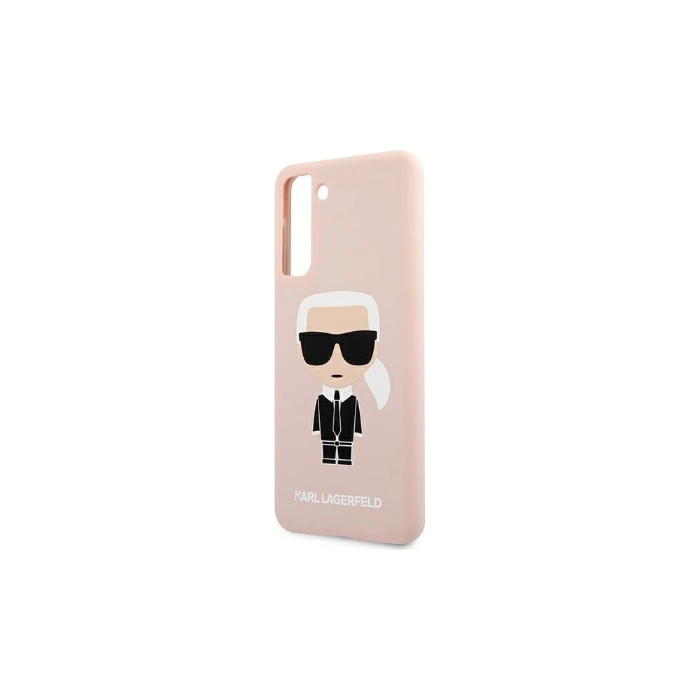 Etui Karl Lagerfeld KLHCS21SSLFKPI Samsung Galaxy S21 hardcase jasnoróżowy/pink Silicone Iconic