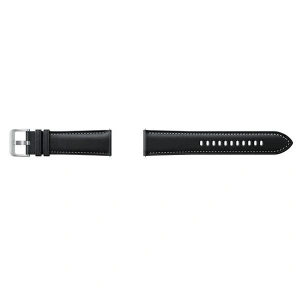 Kup Pasek Samsung Galaxy Watch 22mm ET-SLR84LBEGEU din piele cusută negru/black - SMG383BLK - {ean13} - Sklep Home Screen