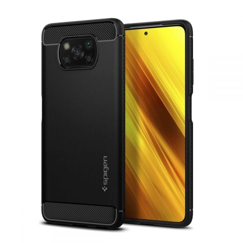 Kup Spigen Tasche Rugged Armor Pocophone X3/Pro/NFC Mattschwarz - SPN1490BLK - {ean13} - Sklep Home Screen