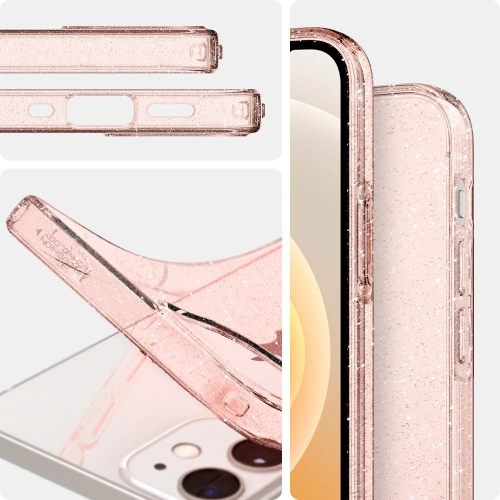 Kup Etui Spigen Liquid Crystal Apple iPhone 12 mini Csillogó Rózsaszín - SPN1494ROS - {ean13} - Sklep Home Screen