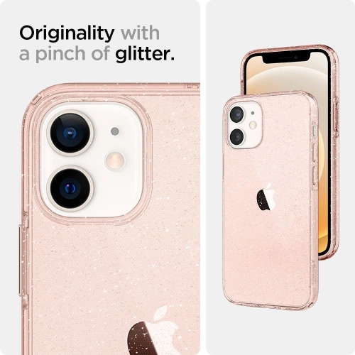 Kup Spigen Apple Case Flüssigkristall iPhone 12 mini Glitter Rose - SPN1494ROS - {ean13} - Sklep Home Screen