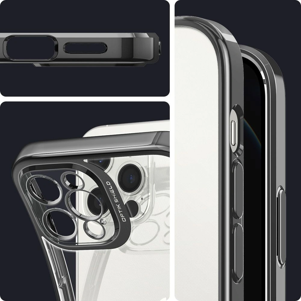 Etui Spigen Optik Crystal Apple iPhone 12 Pro Chrome Grey