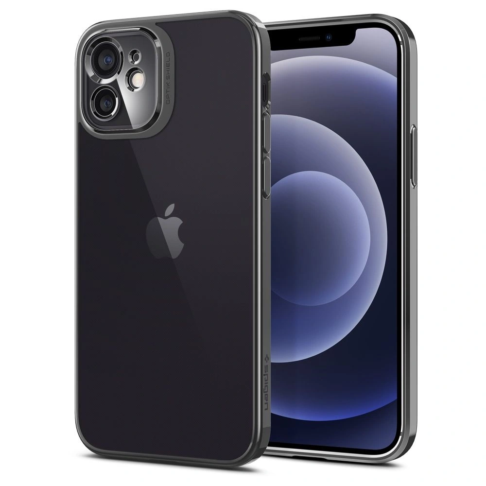 Etui Spigen Optik Crystal Apple iPhone 12 Chrome Grey