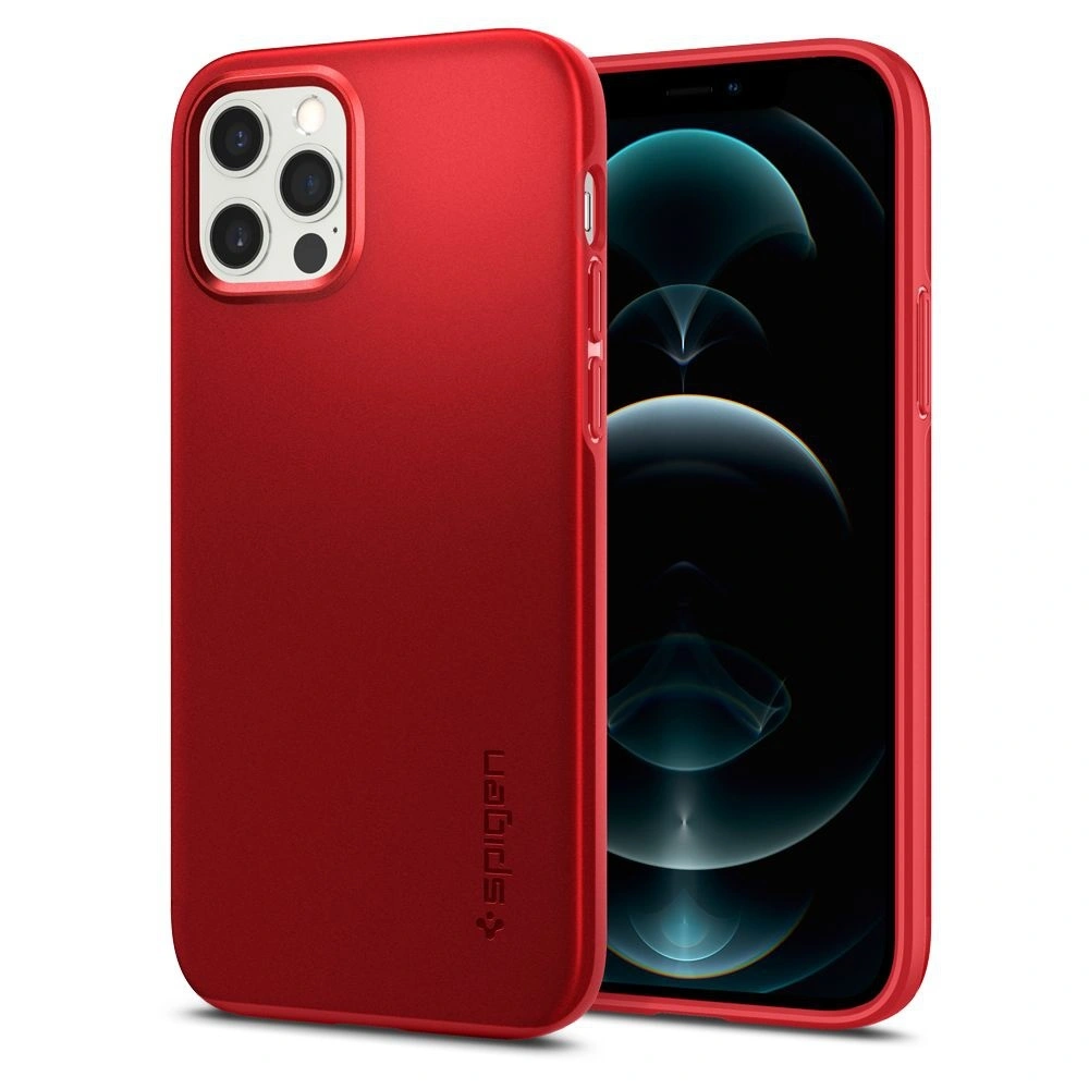 Etui Spigen Thin Fit Apple iPhone 12/12 Pro Red