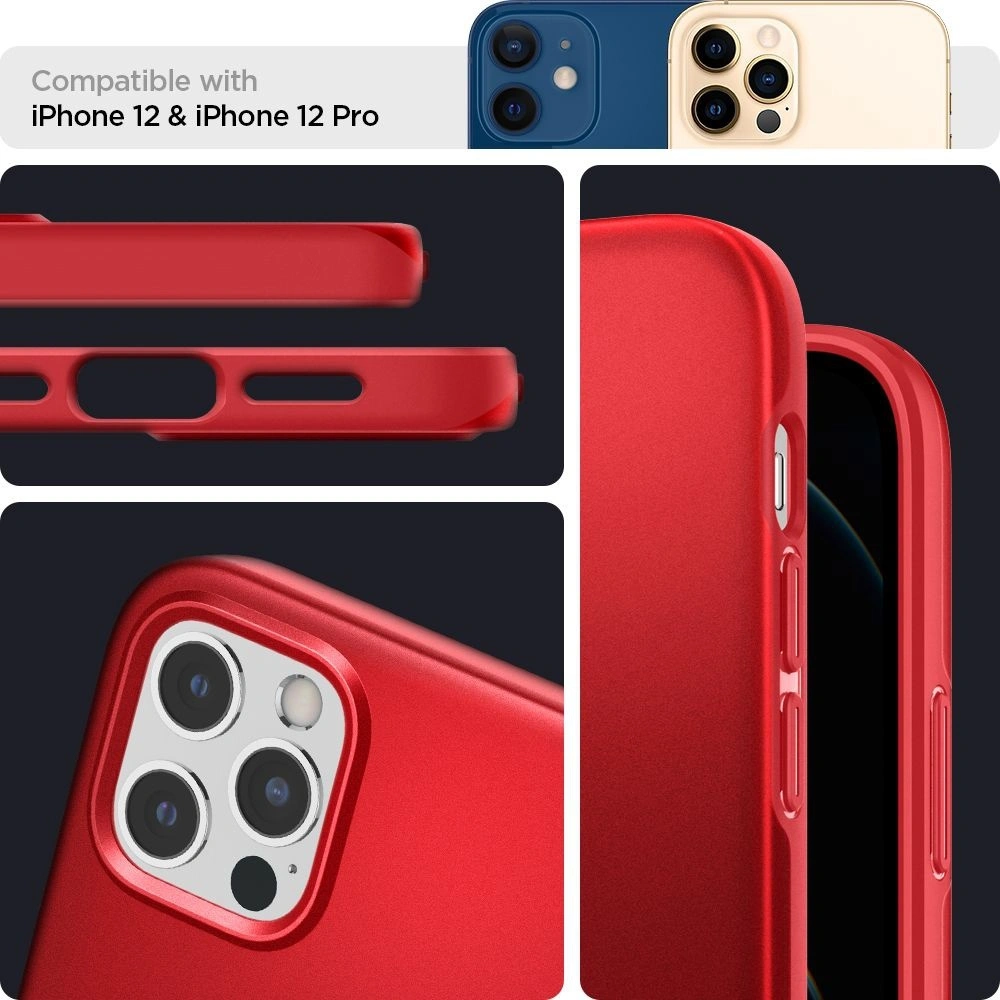Etui Spigen Thin Fit Apple iPhone 12/12 Pro Red