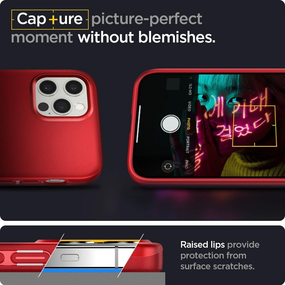 Etui Spigen Thin Fit Apple iPhone 12/12 Pro Red