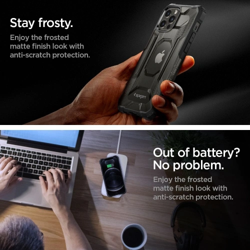 Kup Spigen Apple Tasche Nitro Force iPhone 12 Pro Max Mattschwarz - SPN1509BLK - {ean13} - Sklep Home Screen