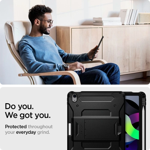 Kup Etui Spigen Tough Armor Pro Apple iPad Air 10.9 2020/2022 (4. i 5. generacji) / iPad Air 11 2024 (6. generacji) Black - SPN1510BLK - {ean13} - Sklep Home Screen