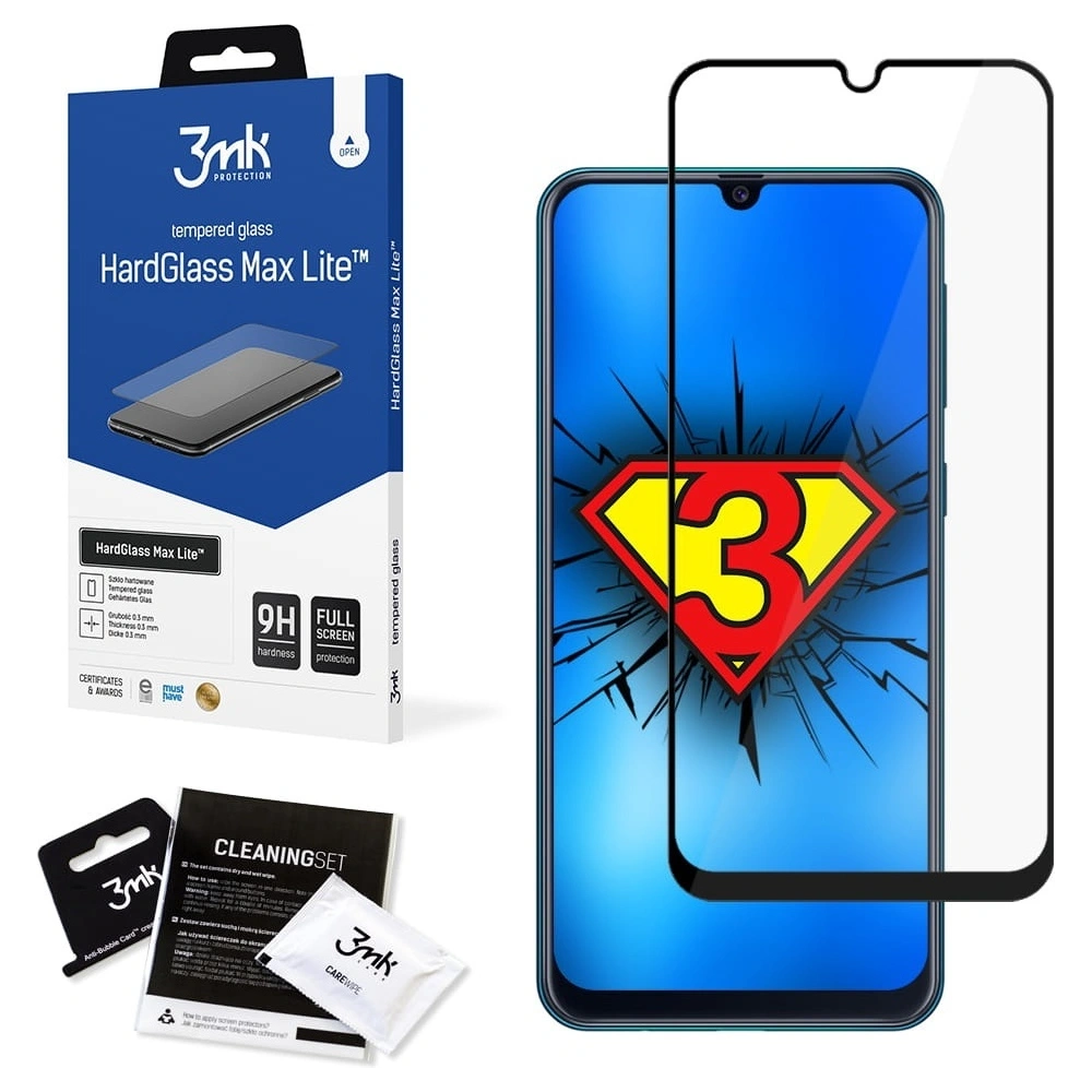 Szkło hartowane 3MK HardGlass Max Lite Samsung Galaxy M21 czarne