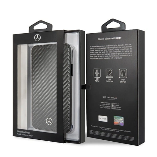 Kup Mercedes Apple Tasche MEFLBKPXCFBK iPhone X book schwarz/schwarz - MRS005BLK - {ean13} - Sklep Home Screen