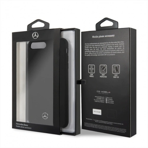 Kup Mercedes Apple Tasche MEHCI8LSILBK iPhone 8/7 Plus Hartschale schwarz/schwarz Slicone Line - MRS011BLK - {ean13} - Sklep Home Screen