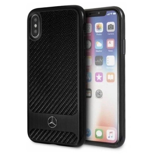 Kup Etui Mercedes MEHCPXHACABK Apple iPhone X/XS husă rigidă neagră/black Real Carbon Dynamic - MRS020BLK - {ean13} - Sklep Home Screen