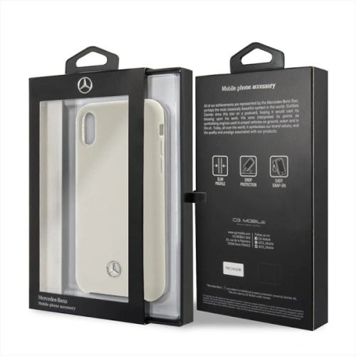 Kup Etui Mercedes MEHCPXSILBE Apple iPhone X hard case bej/beige - MRS022BEI - {ean13} - Sklep Home Screen