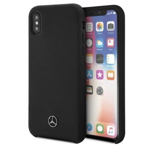 Kup Mercedes Apple Tasche MEHCPXSILBK iPhone X/XS Hartschale schwarz/schwarz Silicone Line - MRS023BLK - {ean13} - Sklep Home Screen