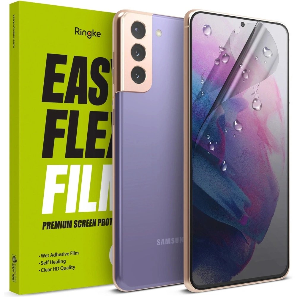 2x folia Samsung Galaxy S21 - Ringke Easy Flex - Home Screen
