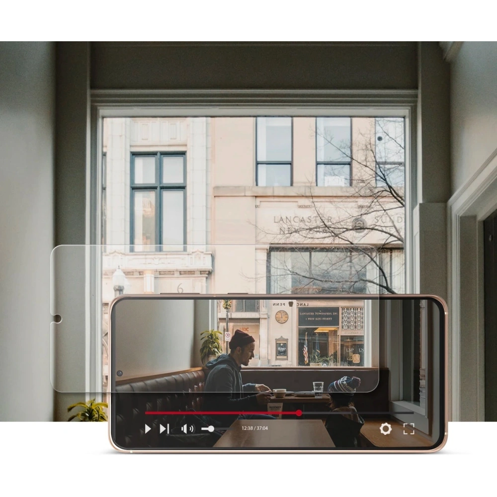 2x folia Samsung Galaxy S21 - Ringke Easy Flex - Home Screen