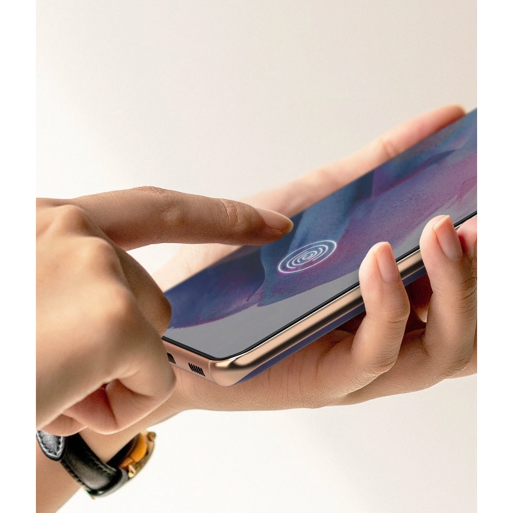 2x folia Samsung Galaxy S21 - Ringke Easy Flex - Home Screen