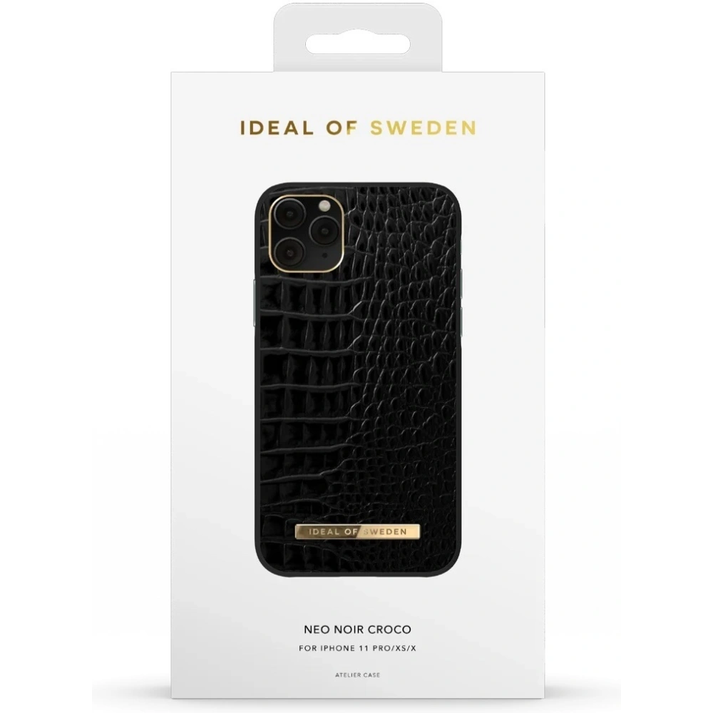 Etui iDeal of Sweden Atelier Apple iPhone 11 Pro/XS/X (Neo Noir Croco)