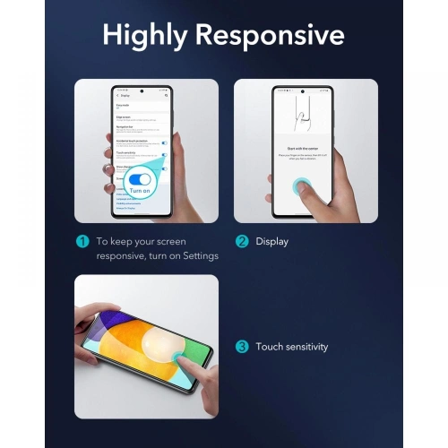 Kup Edzett üveg ESR képernyővédő 3D Samsung Galaxy A52/A52s fekete [2 PACK] - ESR301BLK - {ean13} - Sklep Home Screen