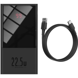 Powerbank Baseus Super Mini, 10000mAh, USB + USB-C, SCP, QC 3.0, PD, 22.5W (czarny)