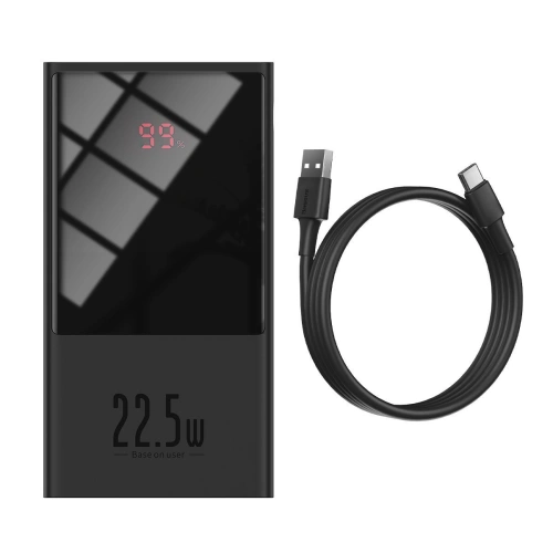 Kup Powerbank Baseus Super Mini, 10000mAh, USB + USB-C, SCP, QC 3.0, PD, 22.5W (černý) - BSU2042BLK - {ean13} - Sklep Home Screen