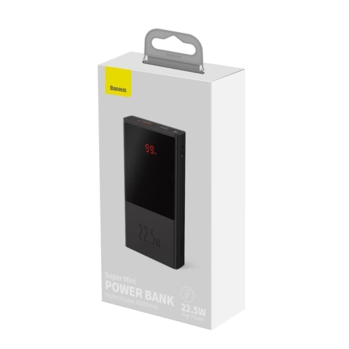 Kup Powerbank Baseus Super Mini, 10000mAh, USB + USB-C, SCP, QC 3.0, PD, 22.5W (černý) - BSU2042BLK - {ean13} - Sklep Home Screen