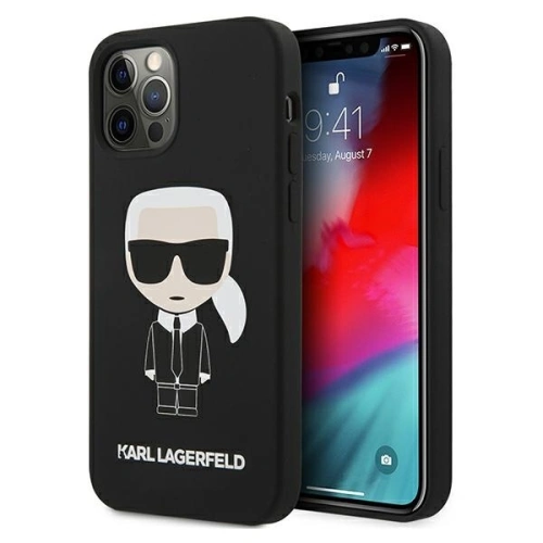 Kup Karl Lagerfeld Apple Tasche KLHCP12LSLFKBK iPhone 12 Pro Max Hartschale schwarz/schwarz Silikon Iconic - KLD468BLK - {ean13} - Sklep Home Screen