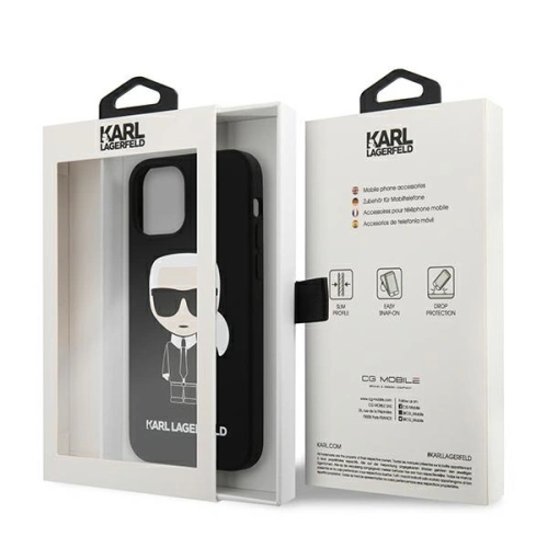 Kup Karl Lagerfeld Apple Tasche KLHCP12LSLFKBK iPhone 12 Pro Max Hartschale schwarz/schwarz Silikon Iconic - KLD468BLK - {ean13} - Sklep Home Screen