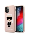 Karl Lagerfeld Apple Tasche KLHCP12LSLFKPI iPhone 12 Pro Max Hartschale hellrosa/hellrosa Silikon Iconic