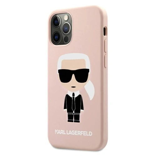 Kup Karl Lagerfeld Apple Tasche KLHCP12LSLFKPI iPhone 12 Pro Max Hartschale hellrosa/hellrosa Silikon Iconic - KLD469PNK - {ean13} - Sklep Home Screen