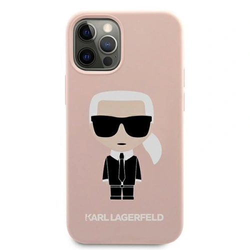 Kup Karl Lagerfeld Apple Tasche KLHCP12LSLFKPI iPhone 12 Pro Max Hartschale hellrosa/hellrosa Silikon Iconic - KLD469PNK - {ean13} - Sklep Home Screen