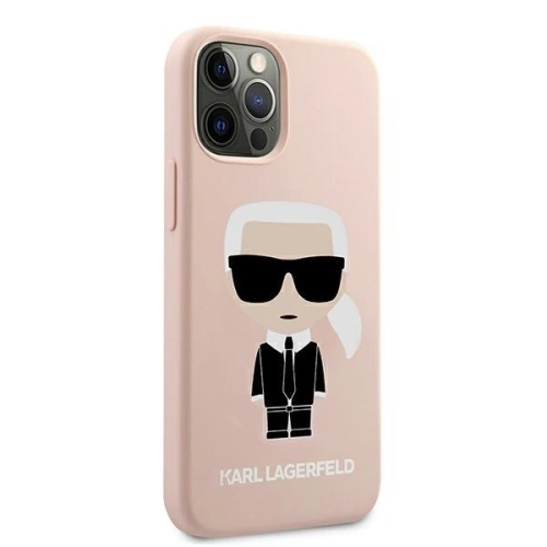Kup Karl Lagerfeld Apple Tasche KLHCP12LSLFKPI iPhone 12 Pro Max Hartschale hellrosa/hellrosa Silikon Iconic - KLD469PNK - {ean13} - Sklep Home Screen
